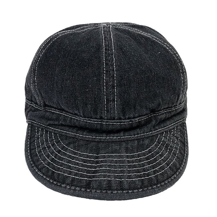 Gorra de béisbol informal de algodón vaquero con costuras blancas