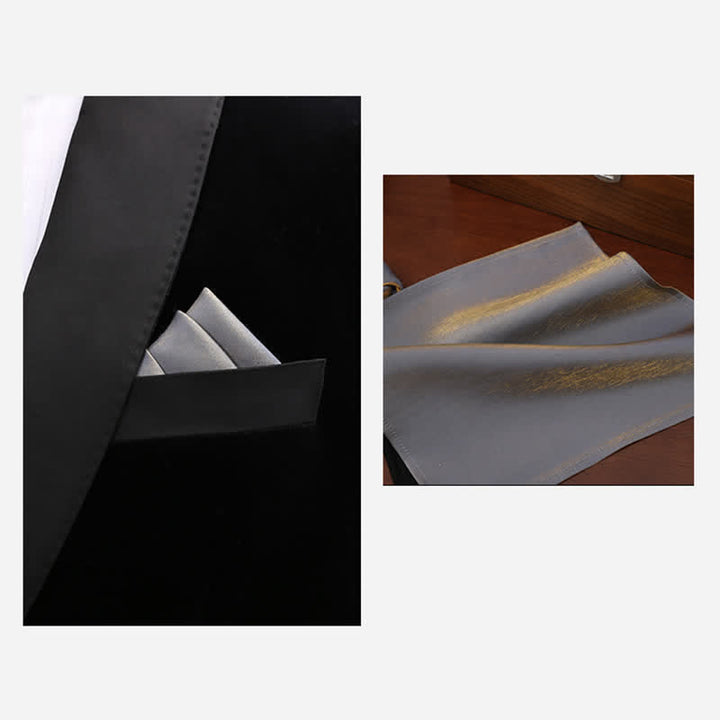 Pajarita de hombre con forma plegada, única y en color gris brillante