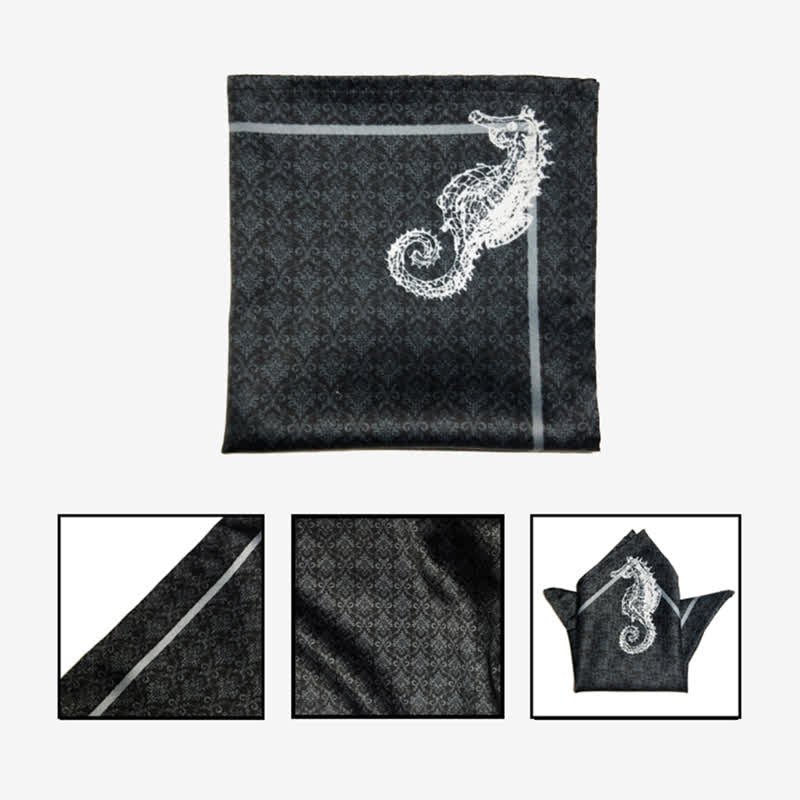 Pajarita de gran tamaño con estampado barroco vintage para hombre