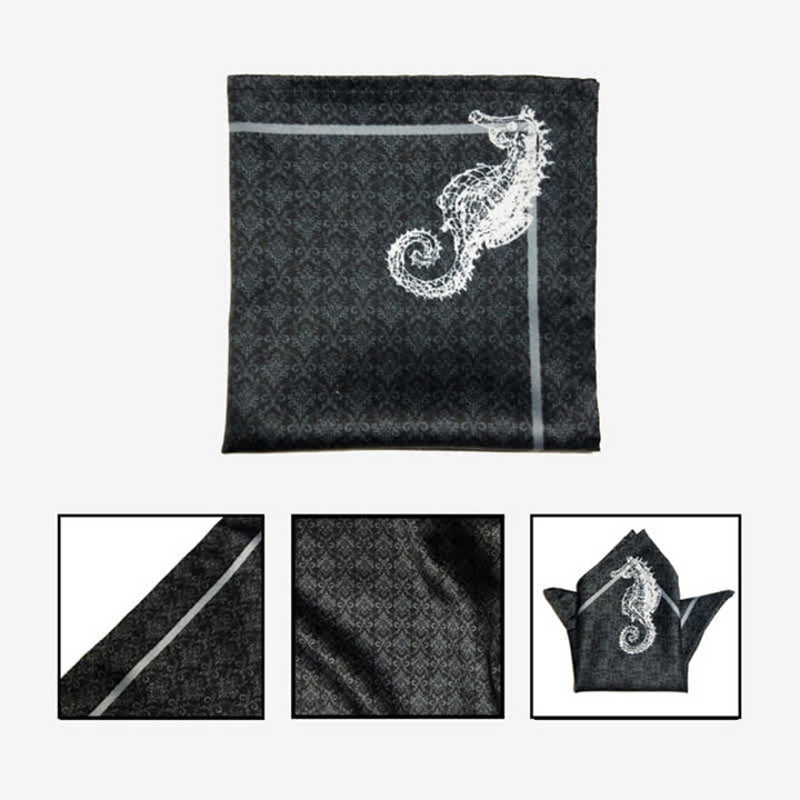 Pajarita de gran tamaño con estampado barroco vintage para hombre