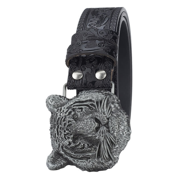 Cinturón de cuero decorativo estilo western Toger Head Jeans