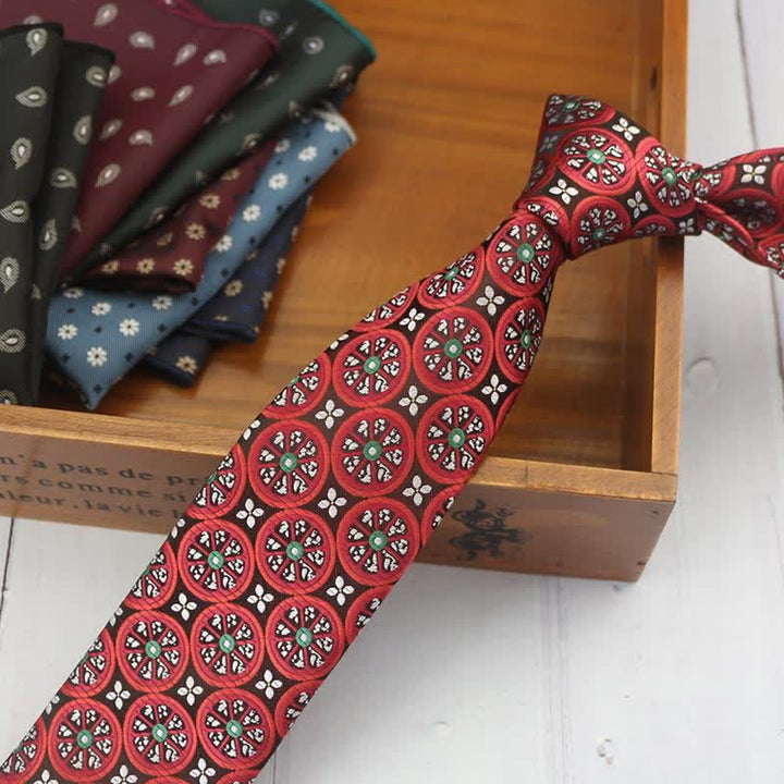 Corbata clásica para hombre con diseño de limón y anacardo