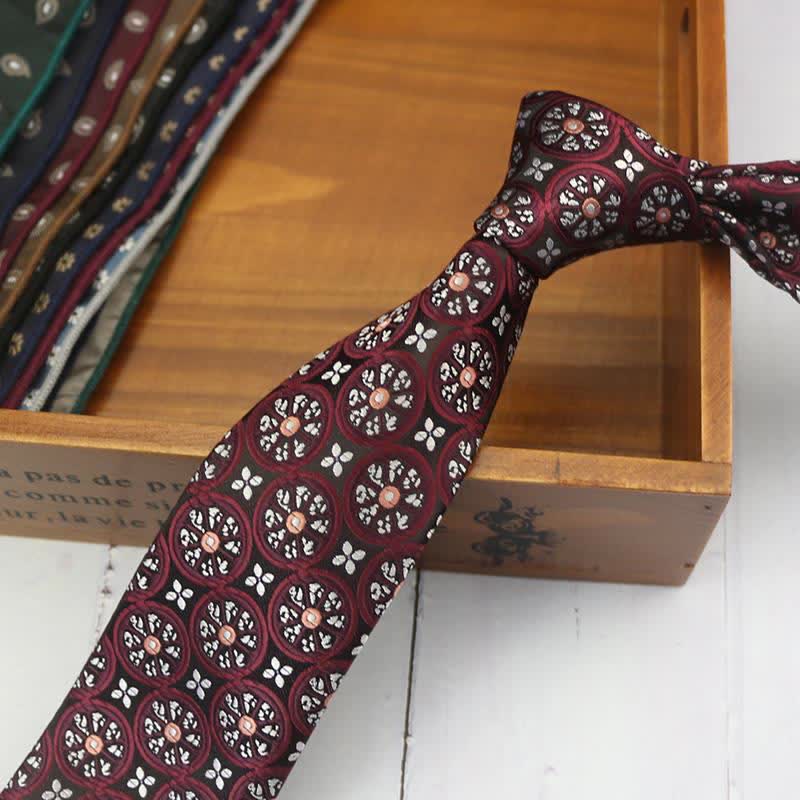 Corbata clásica para hombre con diseño de limón y anacardo