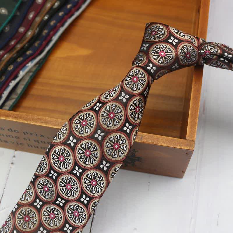 Corbata clásica para hombre con diseño de limón y anacardo