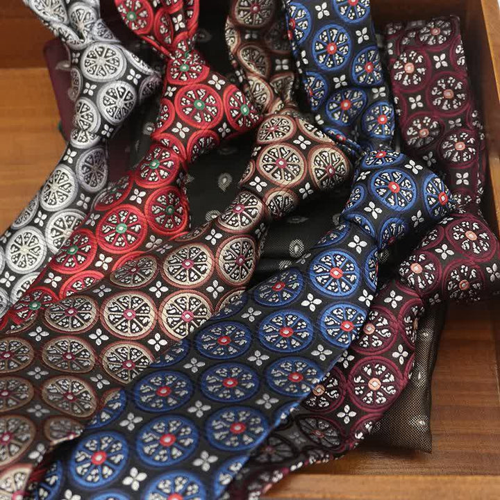 Corbata clásica para hombre con diseño de limón y anacardo