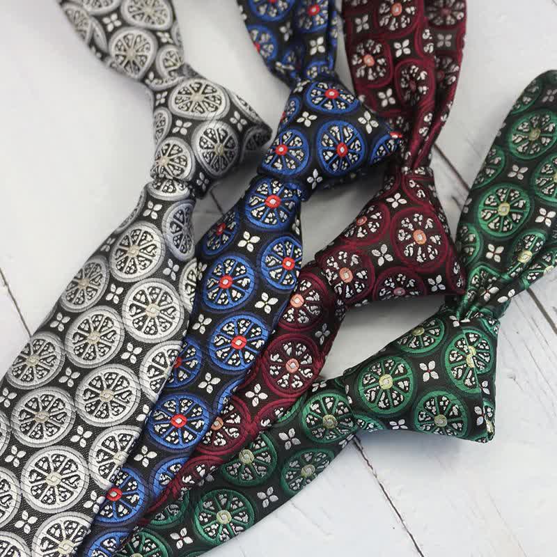 Corbata clásica para hombre con diseño de limón y anacardo