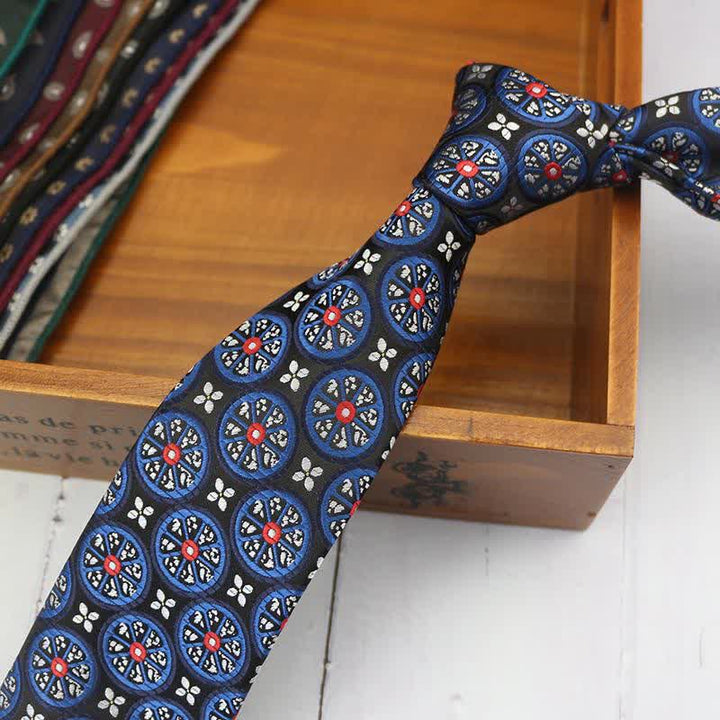 Corbata clásica para hombre con diseño de limón y anacardo