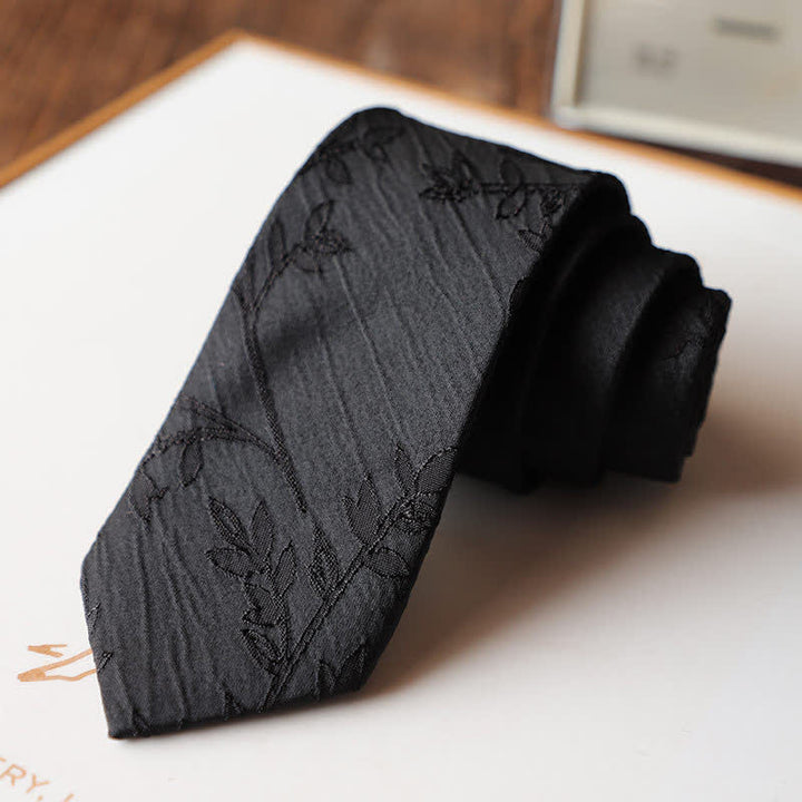 Corbata clásica con diseño floral estereoscópico para hombre