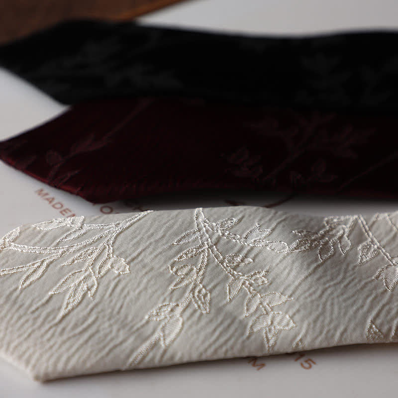 Corbata clásica con diseño floral estereoscópico para hombre