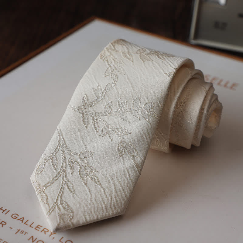 Corbata clásica con diseño floral estereoscópico para hombre