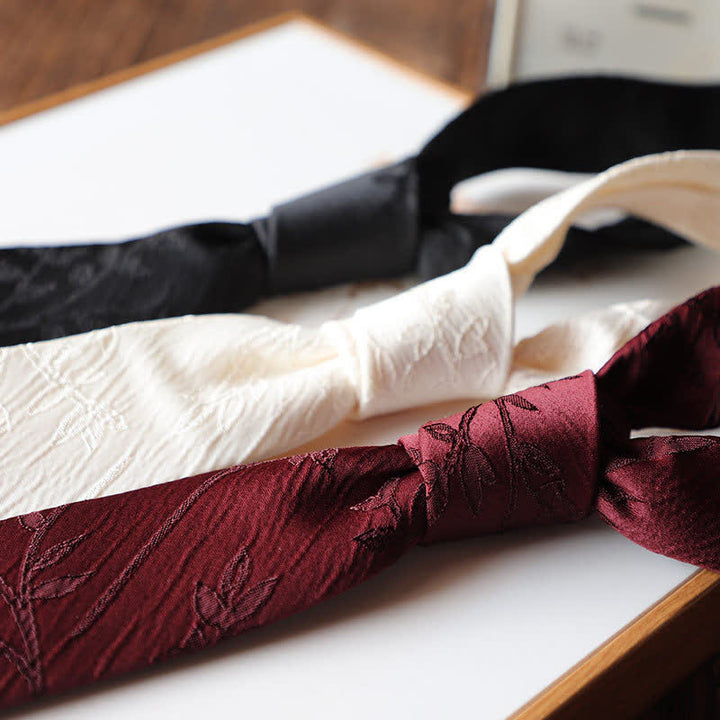 Corbata clásica con diseño floral estereoscópico para hombre