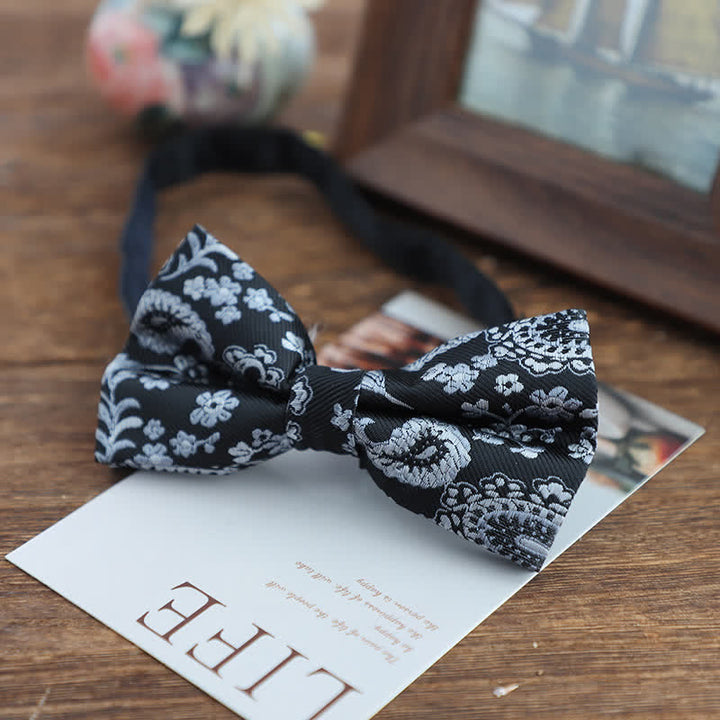 Pajarita con estampado de cachemira en jacquard de colores brillantes para hombre