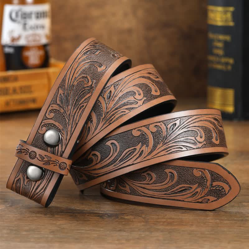 Cinturón de cuero para hombre hecho a mano