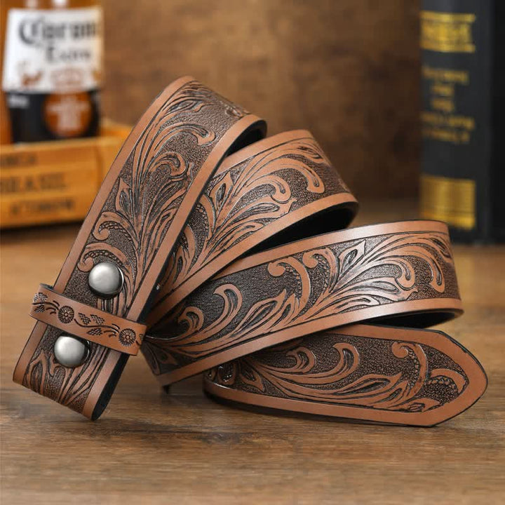 Cinturón de cuero para hombre hecho a mano