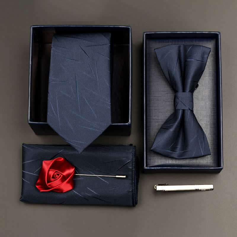 Juego de 5 pajaritas y corbatas formales de negocios para hombre