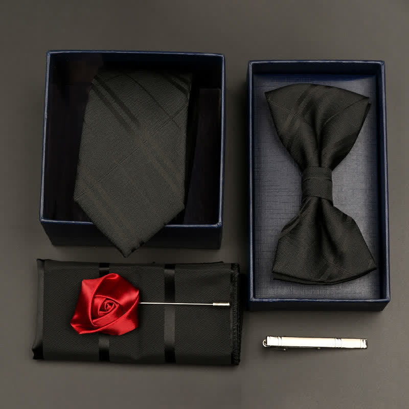 Juego de 5 pajaritas y corbatas formales de negocios para hombre