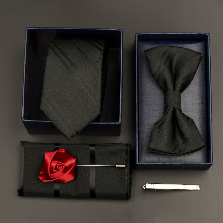 Juego de 5 pajaritas y corbatas formales de negocios para hombre