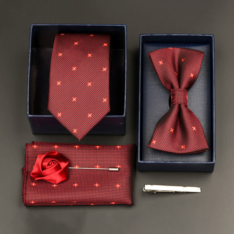 Juego de 5 pajaritas y corbatas formales de negocios para hombre