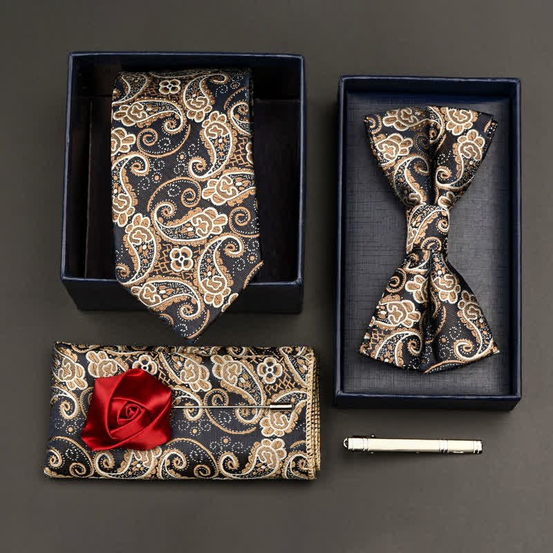 Juego de 5 pajaritas y corbatas formales de negocios para hombre