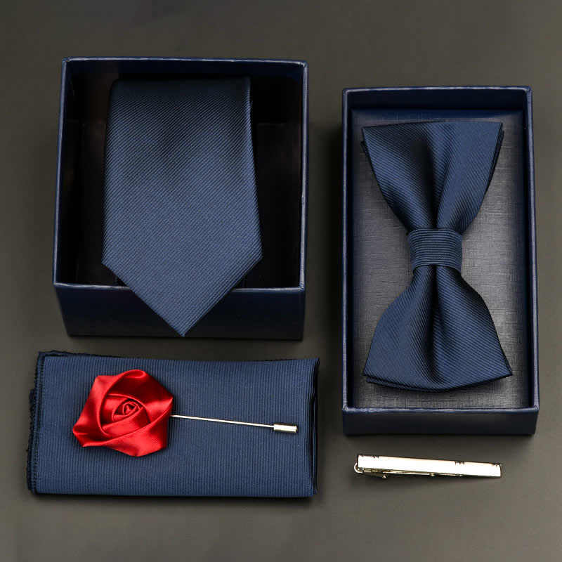 Juego de 5 pajaritas y corbatas formales de negocios para hombre