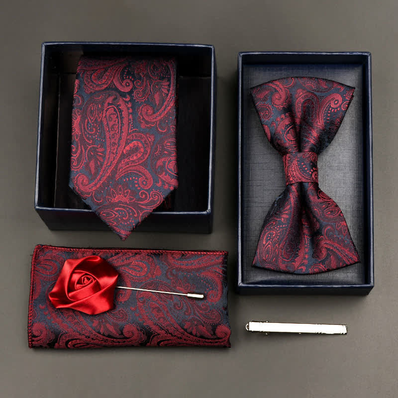 Juego de 5 pajaritas y corbatas formales de negocios para hombre