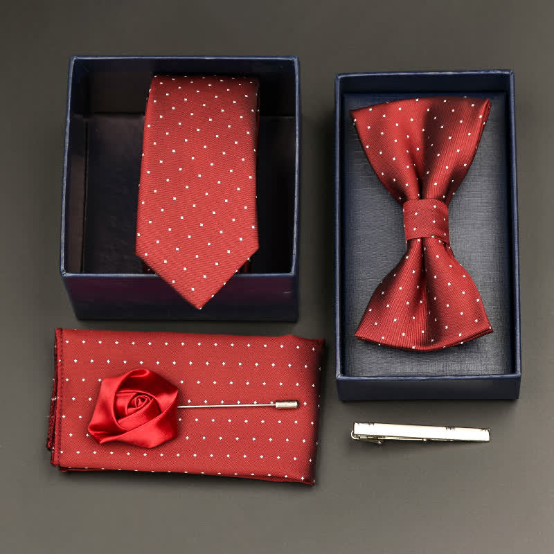 Juego de 5 pajaritas y corbatas formales de negocios para hombre