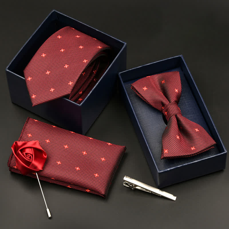 Juego de 5 pajaritas y corbatas formales de negocios para hombre