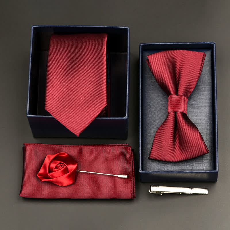 Juego de 5 pajaritas y corbatas formales de negocios para hombre