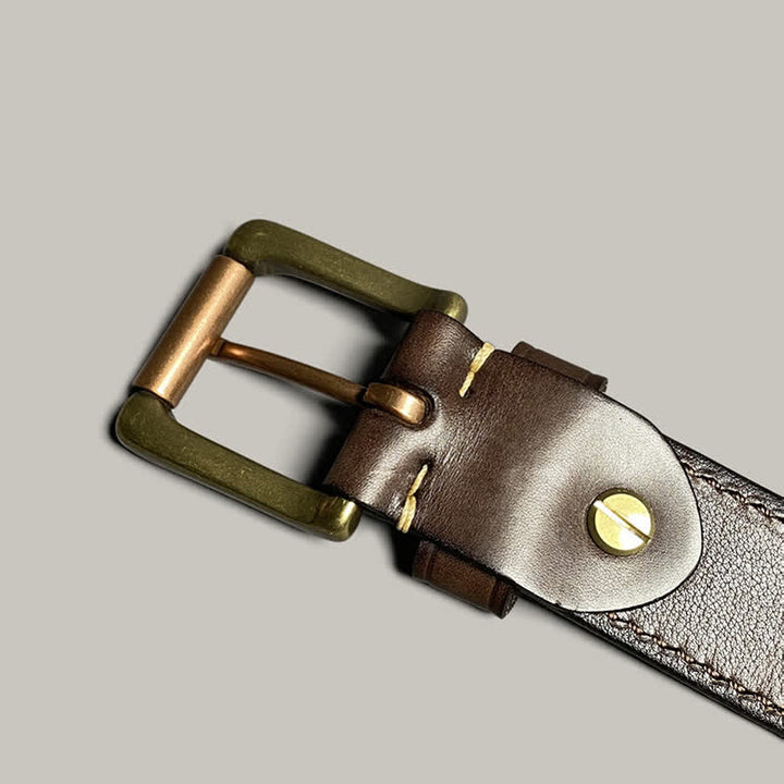 Cinturón de cuero con diseño de estampado floral de moda clásica