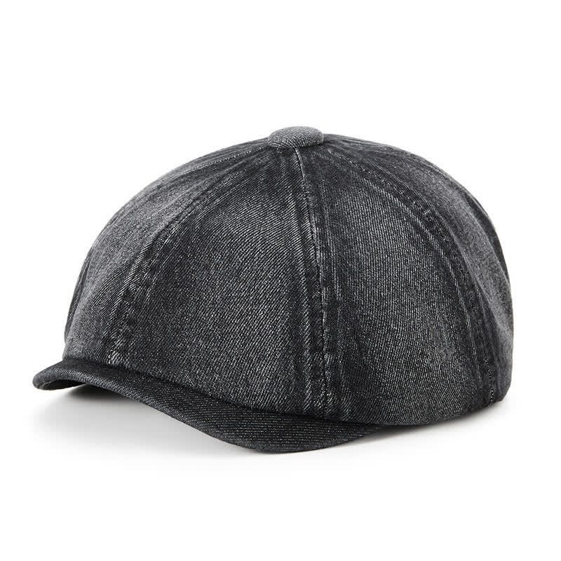 Sombrero de boina Demin lavado vintage desgastado