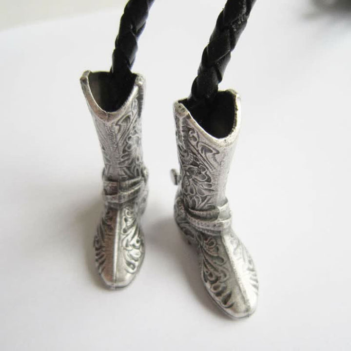 Colgante de sombrero de vaquero campestre con corbata de bolo