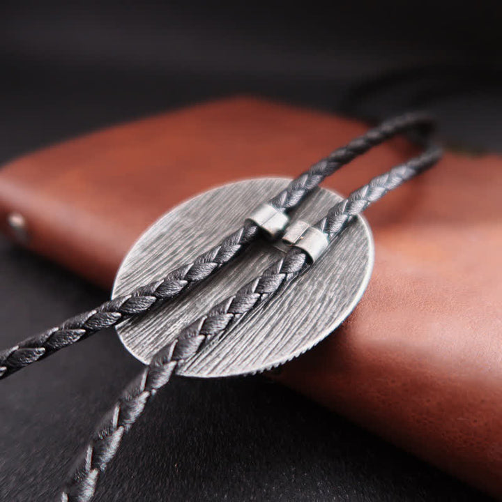 Corbata bolo con accesorio occidental en turquesa Sunburst