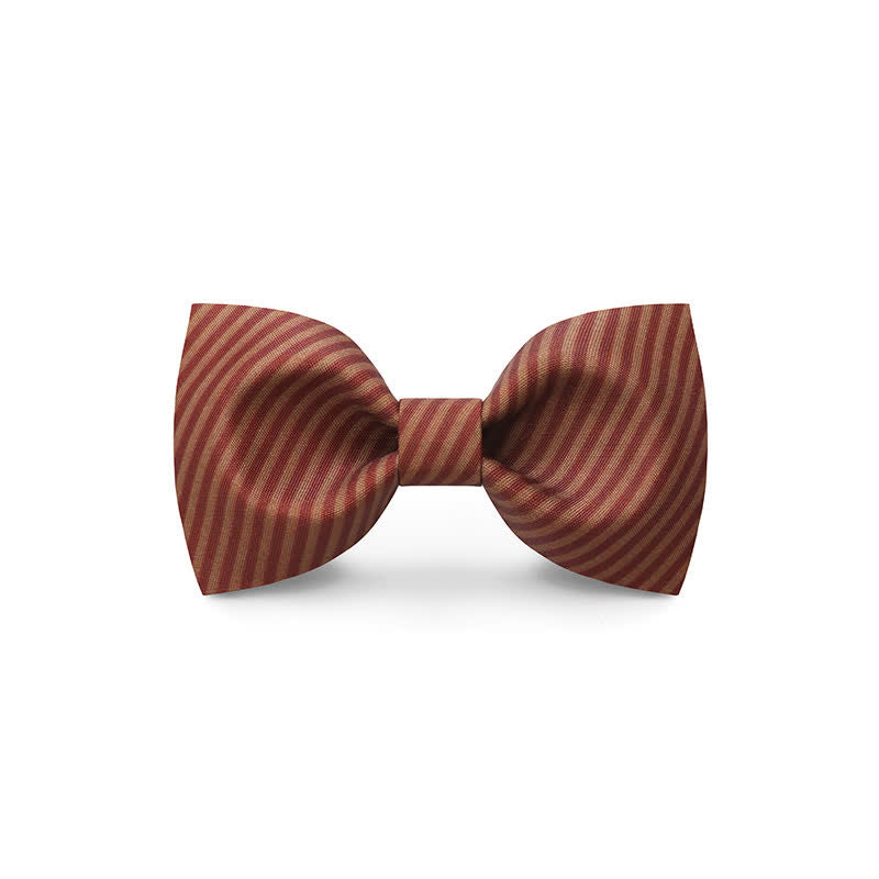 Pajarita elegante con estampado floral de ondas rojas para hombre