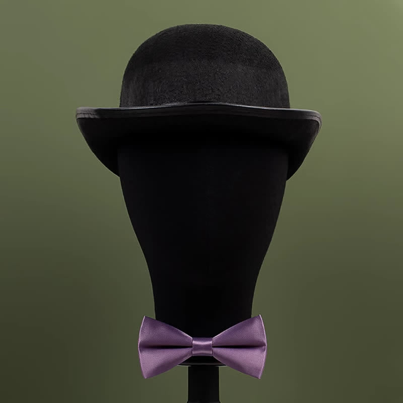 Pajarita de color liso mercerizada morada para hombre