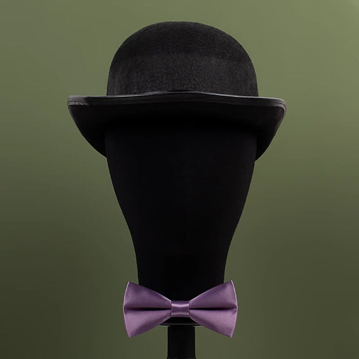 Pajarita de color liso mercerizada morada para hombre