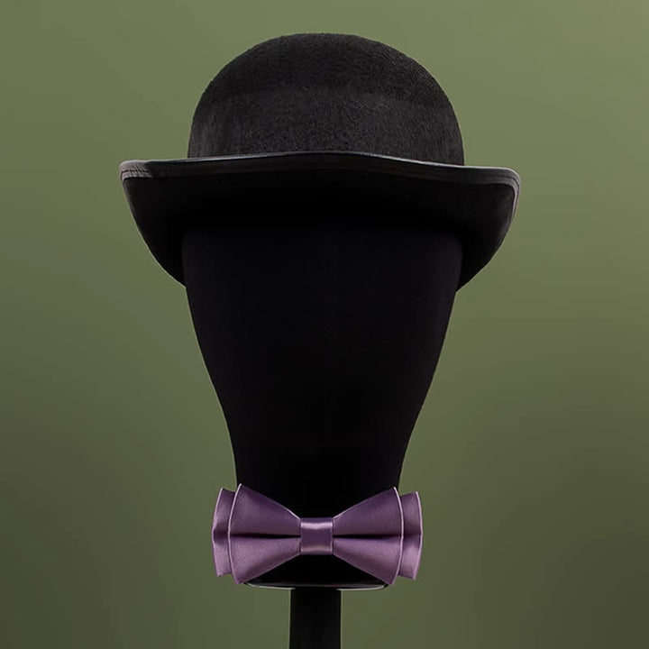 Pajarita de color liso mercerizada morada para hombre