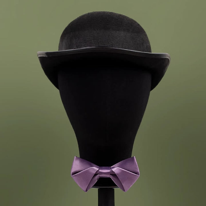 Pajarita de color liso mercerizada morada para hombre