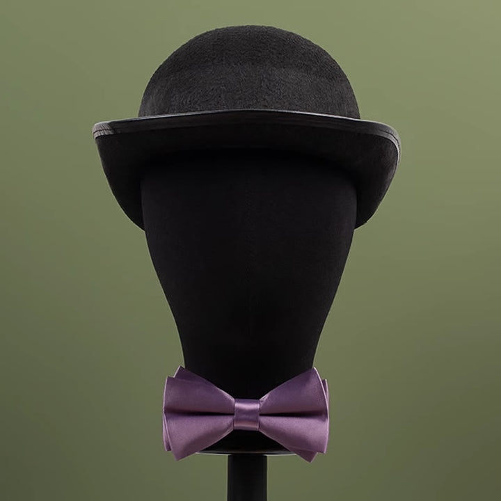 Pajarita de color liso mercerizada morada para hombre