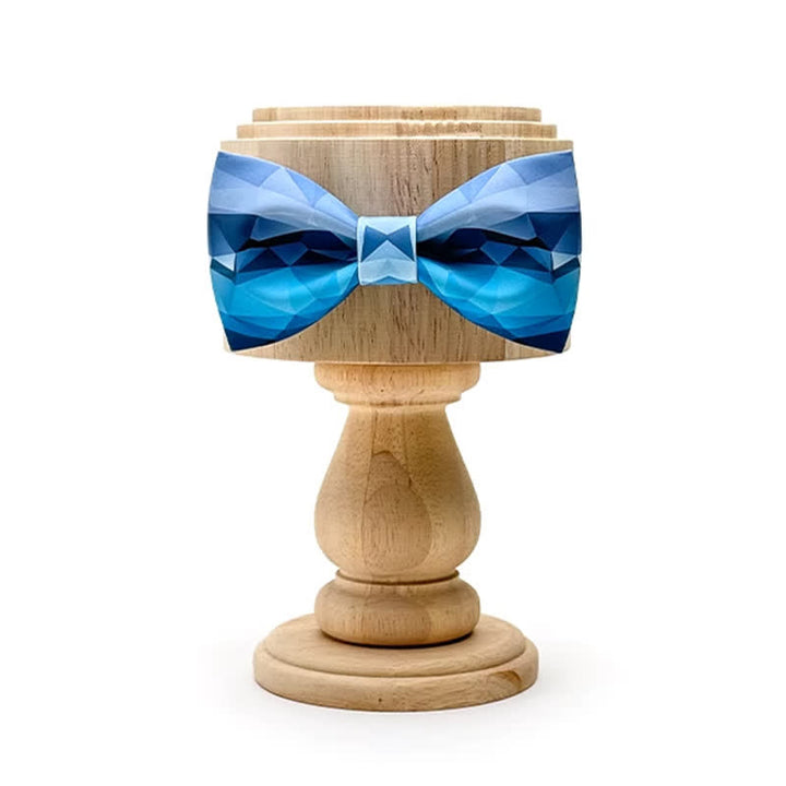 Pajarita con estampado geométrico azul cielo para hombre