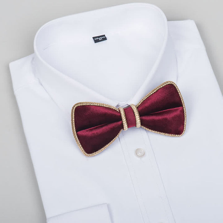 Pajarita de terciopelo con borde brillante y decoración para hombre