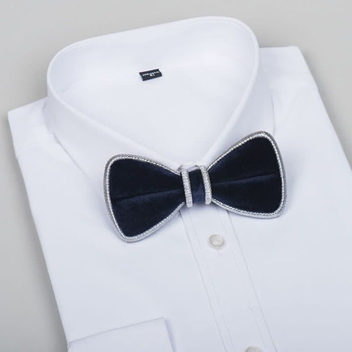 Pajarita de terciopelo con borde brillante y decoración para hombre