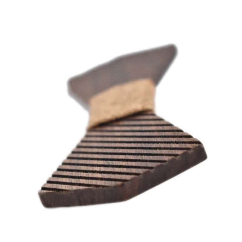 Pajarita de madera a rayas elegante de nogal negro para hombre