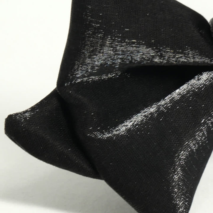 Pajarita negra brillante con forma de barba divertida para hombre