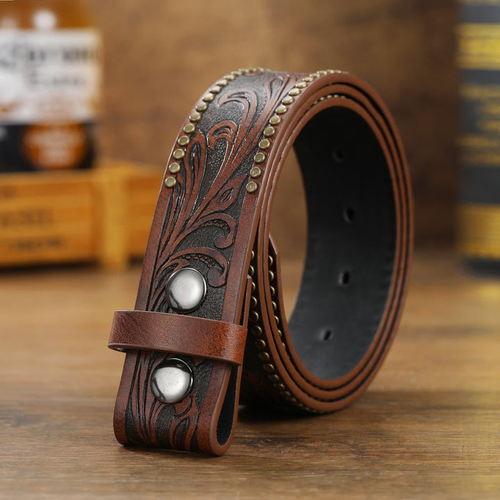 Cinturón de cuero para hombre hecho a mano