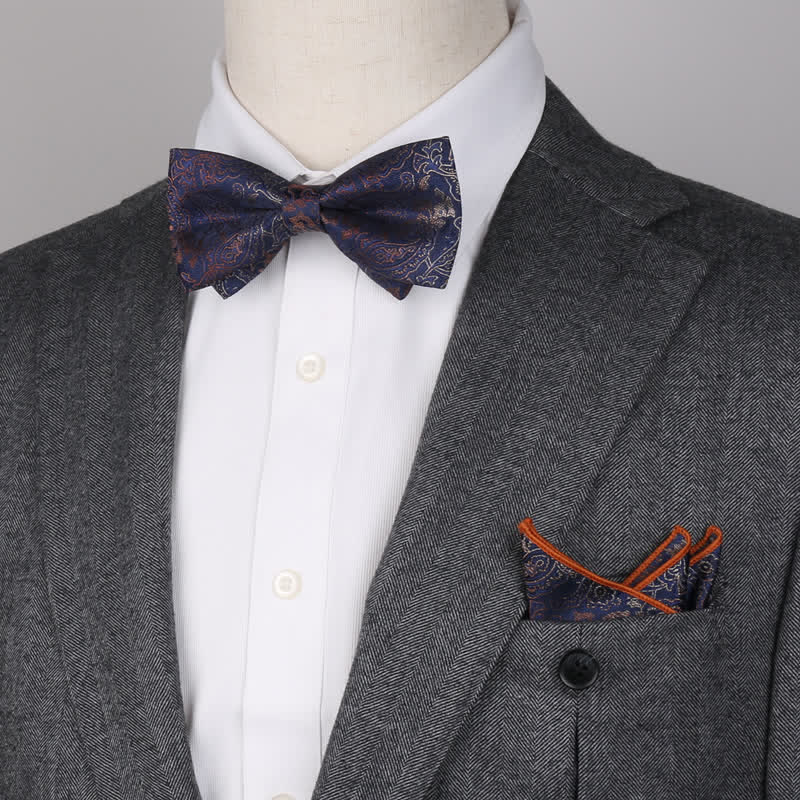 Conjunto de 3 pijamas cuadradas de bolsillo con estampado de cachemira de fantasía para hombre