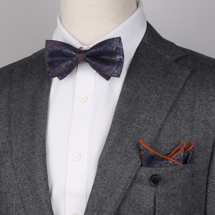 Conjunto de 3 pijamas cuadradas de bolsillo con estampado de cachemira de fantasía para hombre