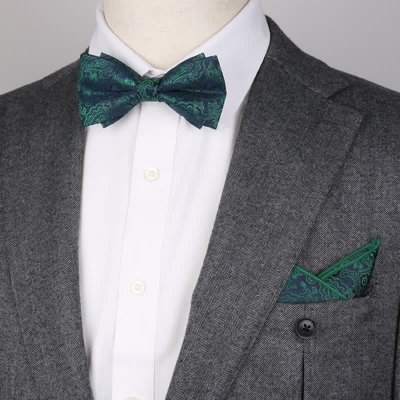 Conjunto de 3 pijamas cuadradas de bolsillo con estampado de cachemira de fantasía para hombre