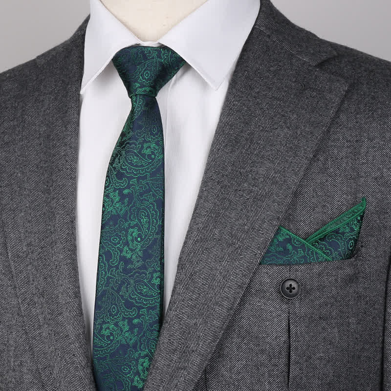 Conjunto de 3 pijamas cuadradas de bolsillo con estampado de cachemira de fantasía para hombre