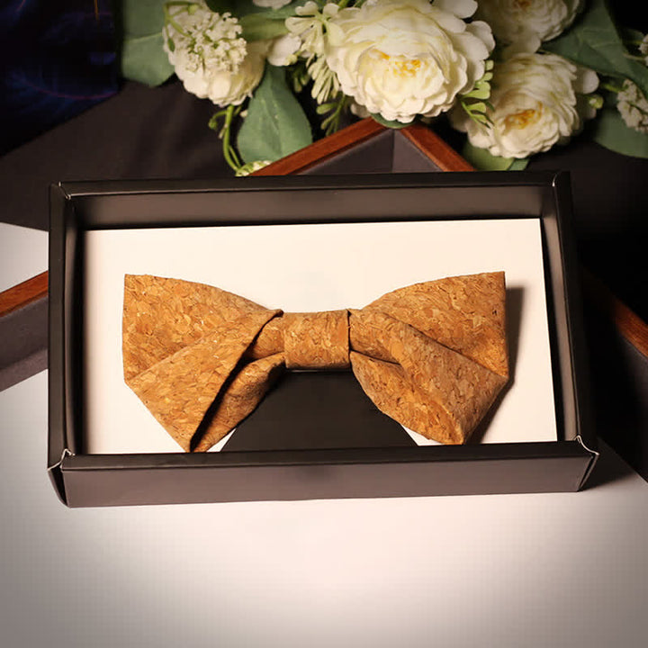Pajarita de fiesta con diseño creativo de madera de corcho para hombre