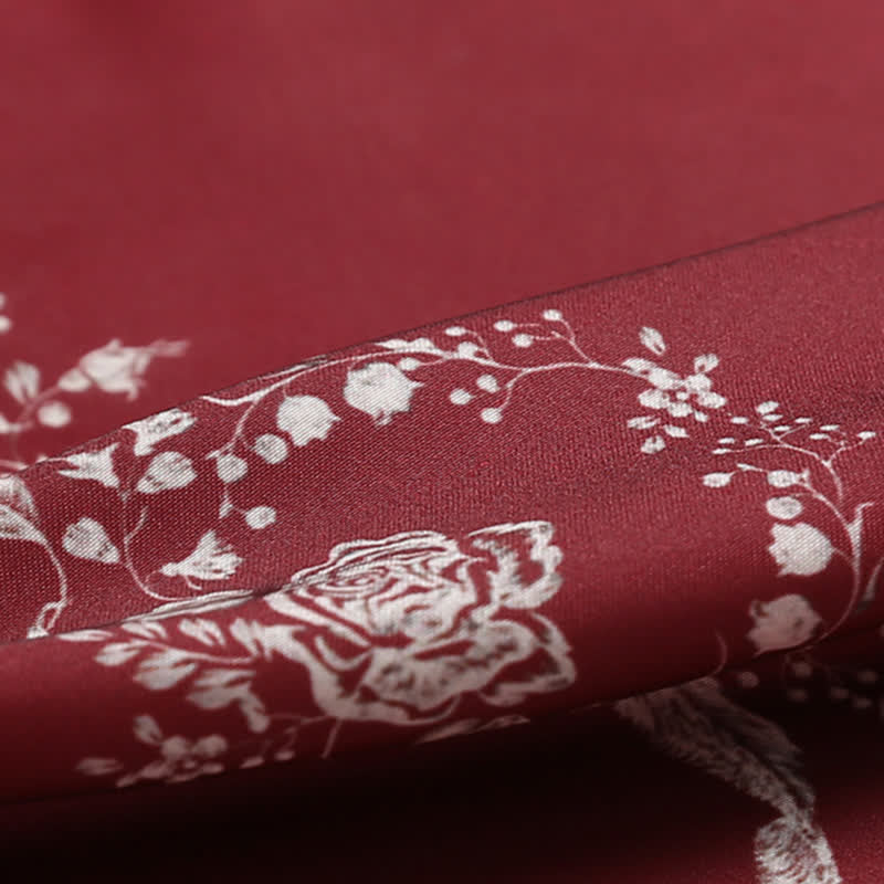 Pajarita de boda elegante con estampado floral y vegetal para hombre